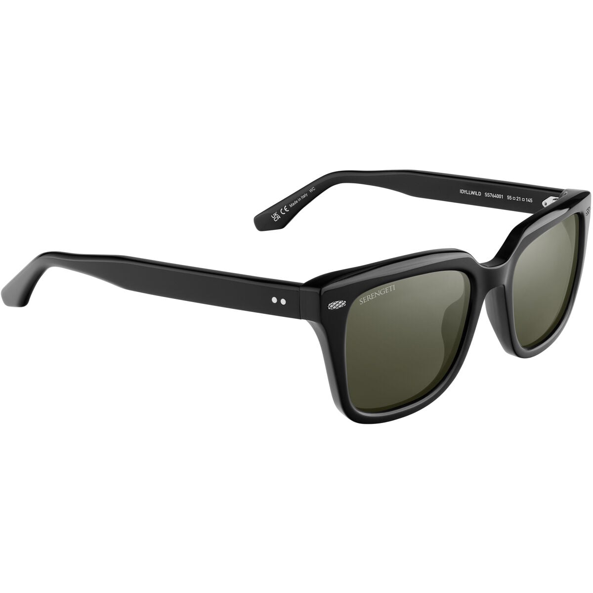 IDYLLWILD, Shiny Black-Mineral Polarized 555nm Silver Cat 3 to 3, hi-res image number null